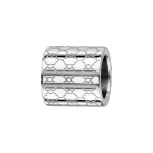 CHARMS ACIER FORME TUBE MOTIF ALVEOLES