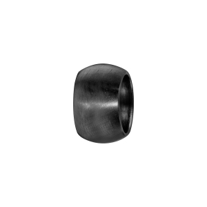 CHARMS ACIER ET PVD NOIR ANNEAU BOMBE LISSE