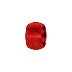 CHARMS ALUMINIUM ANODISE ROUGE ANNEAU BOMBE LISSE