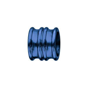 CHARMS ACIER ET PVD BLEU FORME DOUBLE ANNEAU