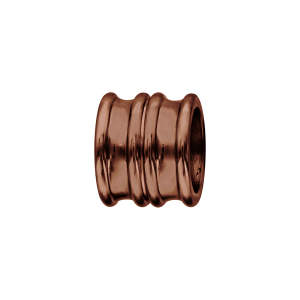 CHARMS ACIER ET PVD MARRON FORME DOUBLE ANNEAU