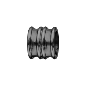 CHARMS ACIER ET PVD NOIR FORME DOUBLE ANNEAU