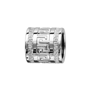 CHARMS ACIER FORME TUBE MOTIF GRECQUE