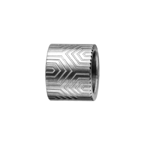 CHARMS ACIER FORME TUBE MOTIF AZTEQUE