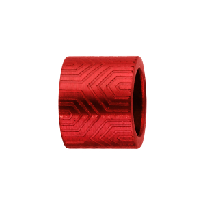 CHARMS ALUMINIUM ANODISE ROUGE FORME TUBE MOTIF AZTEQUE