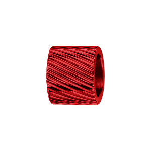 CHARMS ALUMINIUM ANODISE ROUGE FORME TUBE STRIE