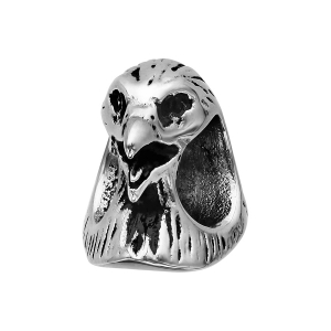 CHARMS ACIER TETE D'AIGLE PATINEE