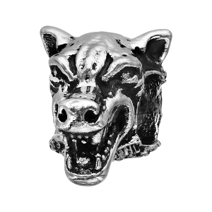 CHARMS ACIER TETE DE LOUP PATINE