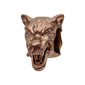 CHARMS ACIER ET PVD MARRON TETE DE LOUP CHARMS ACIER ET PVD MARRON TETE DE LOUP