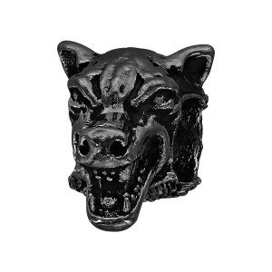CHARMS ACIER ET PVD NOIR TETE DE LOUP