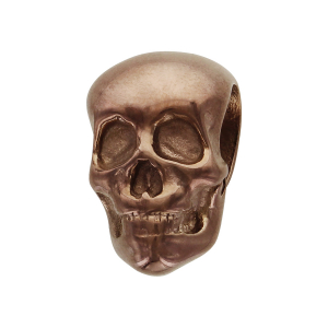 CHARMS ACIER ET PVD MARRON TETE DE MORT