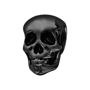 CHARMS ACIER ET PVD NOIR TETE DE MORT