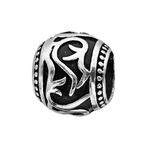 CHARMS ACIER BOULE MOTIF TRIBAL PATINEE
