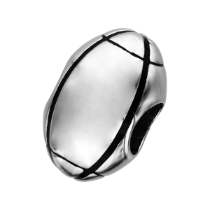 CHARMS ACIER BALLON DE RUGBY PATINE