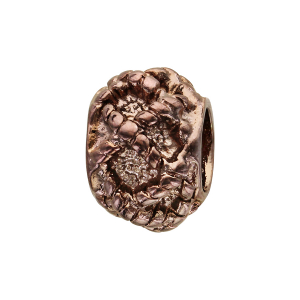 CHARMS ACIER ET PVD MARRON BOULE TRESSE RELIEF