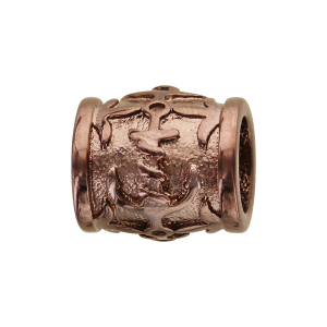 CHARMS ACIER ET PVD MARRON ANCRE SUR TONNEAU