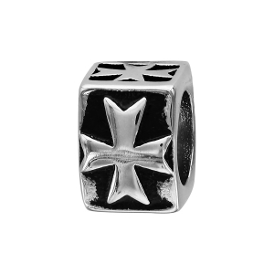 CHARMS ACIER CROIX SUR TEMPLIER CUBIQUE