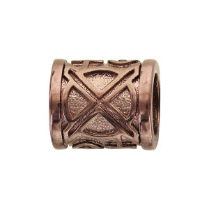 CHARMS ACIER PVD MARRON CYLINDRE  MOTIF