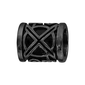 CHARMS ACIER PVD NOIR CYLINDRE  MOTIF