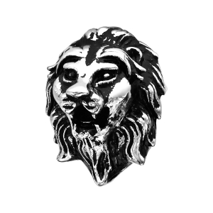 CHARMS ACIER TETE DE LION PATINE