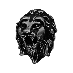 CHARMS ACIER ET PVD NOIR TETE DE LION