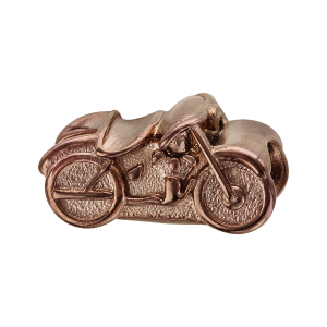 CHARMS ACIER MOTO PVD MARRON
