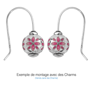 BOUCLES D'OREILLES ARGENT RHODIÉ CROCHET