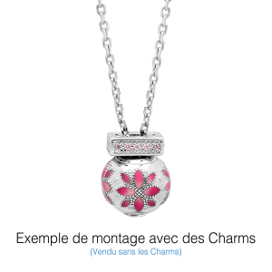 COLLIER ARGENT RHODIÉ POUR COULISSANT 47 CM+ 11 CM