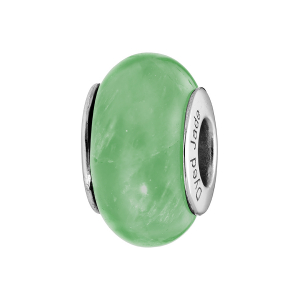 CHARMS COULISSANT ARGENT RHODIÉ PIERRE NATURELLE TRAITÉE JADE