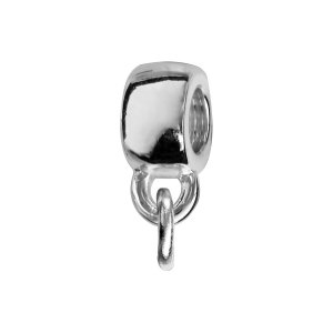 ANNEAU COULISSANT ARGENT RHODIÉ AVEC ANNEAU OUVERT POUR PENDENTIF ADAPTABLE SUR BRACELET