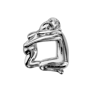 CHARMS COULISSANT ARGENT RHODIÉ HOMME ET FEMME ENCEINTE