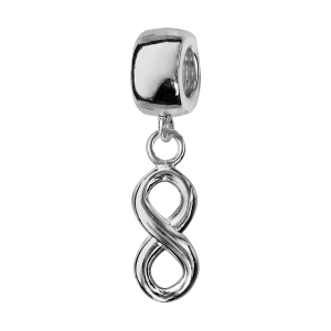 CHARMS COULISSANT ARGENT RHODIÉ SUSPENDU INFINI