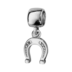 CHARMS COULISSANT ARGENT RHODIÉ SUSPENDU FER A CHEVAL