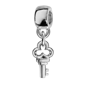 CHARMS COULISSANT ARGENT RHODIÉ SUSPENDU CLEF