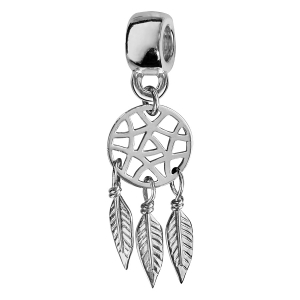 CHARMS COULISSANT ARGENT RHODIÉ SUSPENDU ATTRAPE REVES