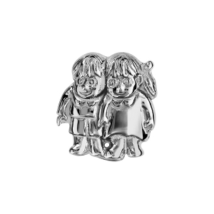 CHARMS COULISSANT ARGENT RHODIÉ FILLE GARCON