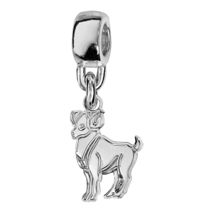 CHARMS COULISSANT ARGENT RHODIÉ ZODIAQUE DECOUPE BELIER
