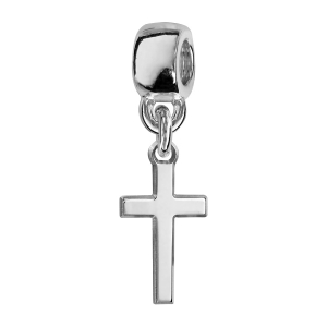 CHARMS COULISSANT ARGENT RHODIÉ CROIX