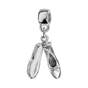 CHARMS COULISSANT PAIRE DE CHAUSSON DE DANSE ARGENT RHODIÉ