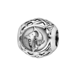 CHARMS COULISSANT ARGENT RHODIÉ ZODIAQUE POISSON