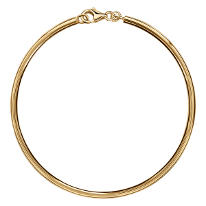 BRACELET JONC VERMEIL MASSIF FIL 3MM DIAM 62 NON ARTICULE AVEC MOUSQUETON POUR CHARMS