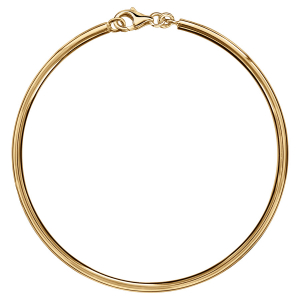 BRACELET JONC VERMEIL MASSIF FIL 3MM DIAM 70 NON ARTICULE AVEC MOUSQUETON POUR CHARMS