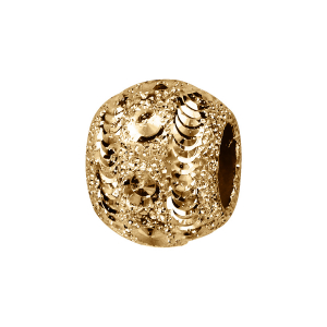 CHARMS COULISSANT VERMEIL BOULE DIAMANTEE GIVREE 10x5MM
