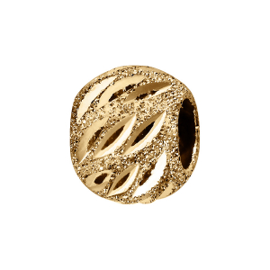 CHARMS COULISSANT VERMEIL BOULE CISELEE DIAMANTEE AJOUREE 10X5MM