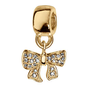 CHARMS COULISSANT VERMEIL SUSPENDU NOEUD OXYDES BLANCS SERTIS
