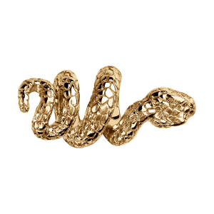 CHARMS COULISSANT VERMEIL SERPENT ENROULE AVEC ECAILLES