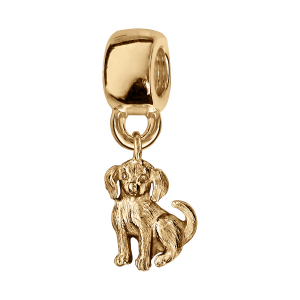 CHARMS COULISSANT VERMEIL SUSPENDU CHIEN  RECTO VERSO