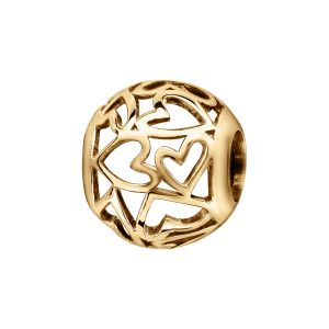 CHARMS COULISSANT VERMEIL BOULE COEURS AJOURES