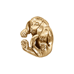 CHARMS COULISSANT VERMEIL CHIEN ENROULE
