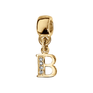 CHARMS COULISSANT VERMEIL INITIALE SUSPENDUE B EMPIERREE